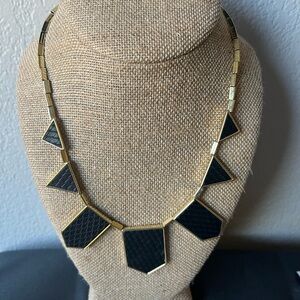 House of Harlow black gold necklace .